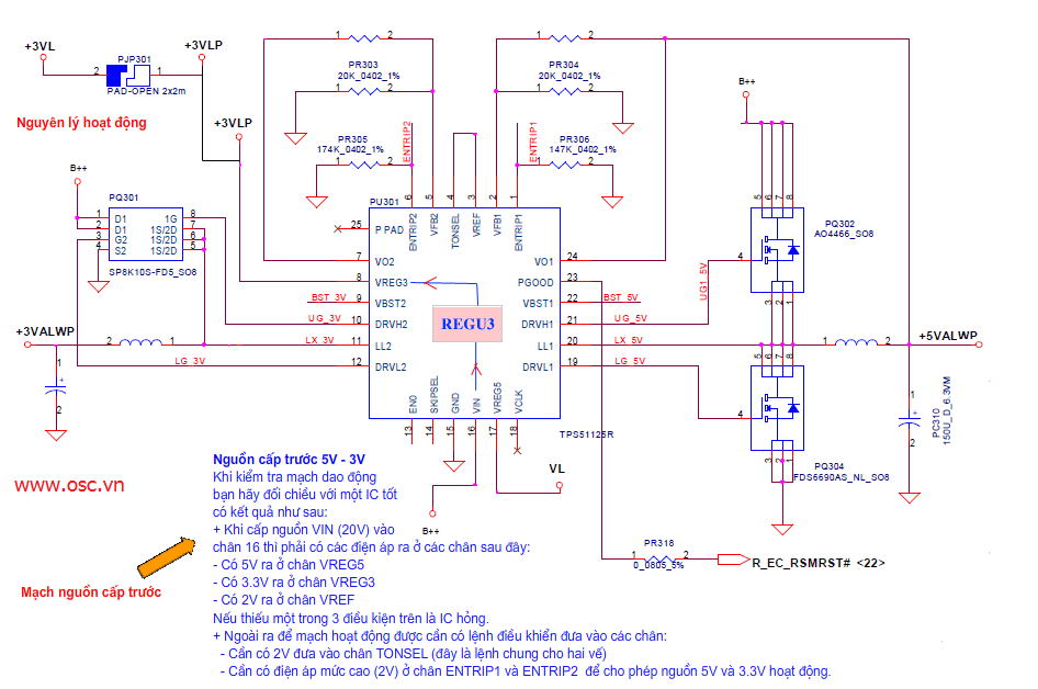 Phân tích hoạt động của nguồn cấp trước 5V - 3V trên máy HP DV4